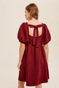 Burgundy Darling Dress