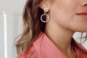 Gold & Resin Earrings