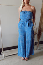 Load image into Gallery viewer, Brunching in Blue Jumpsuit

