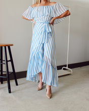 Load image into Gallery viewer, Striped Gauze Wrap Dress

