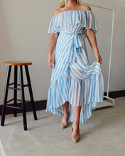 Load image into Gallery viewer, Striped Gauze Wrap Dress
